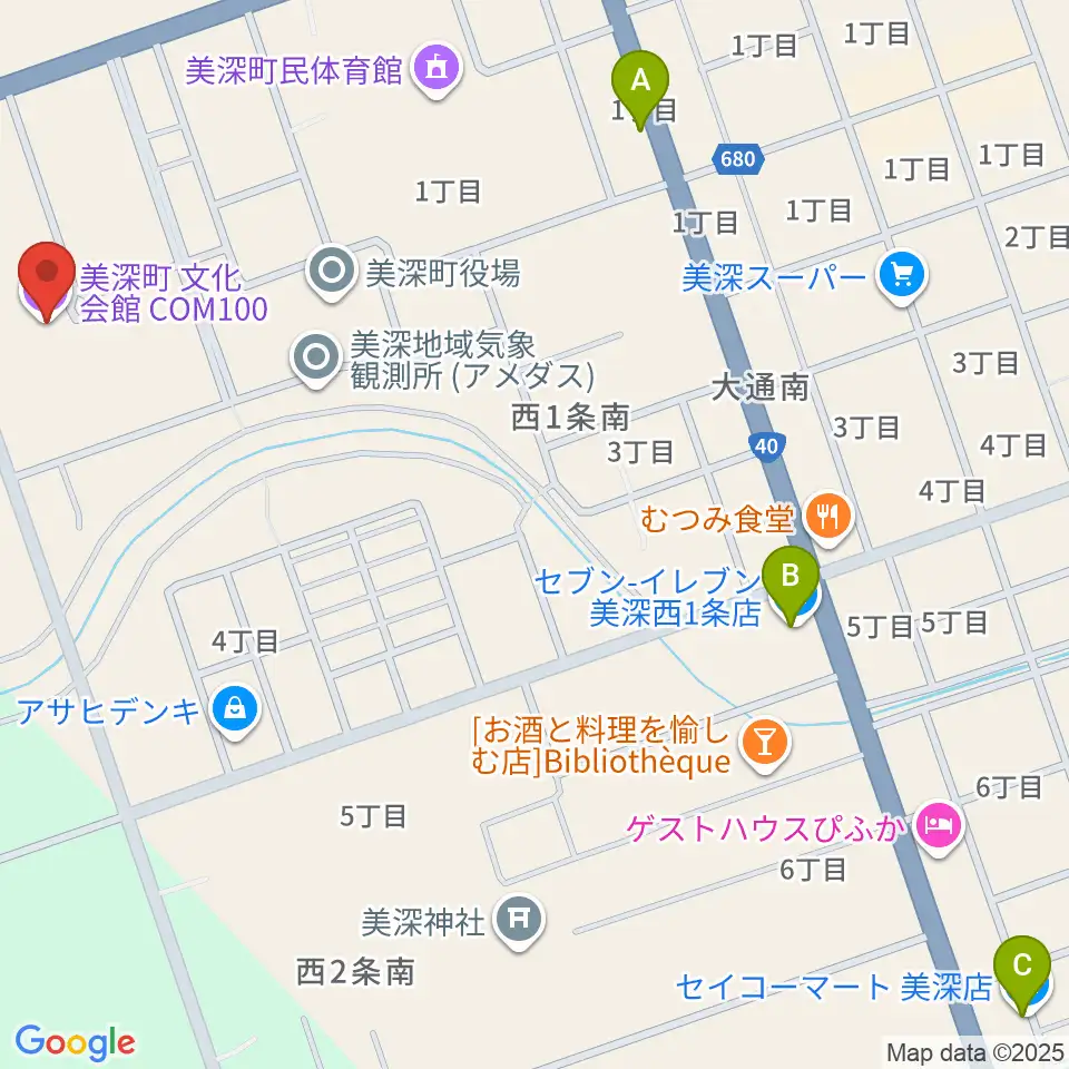 美深町文化会館COM100周辺のコンビニエンスストア一覧地図