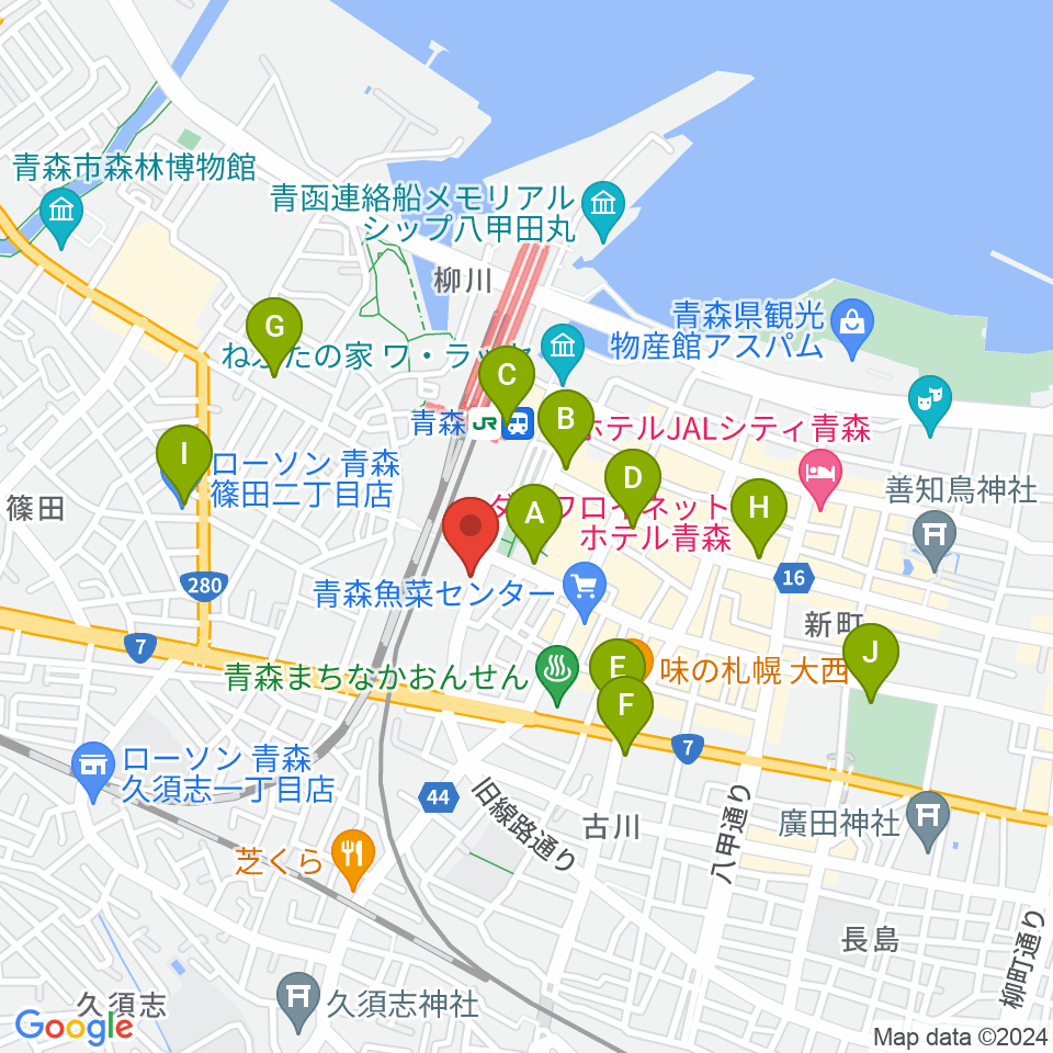 リンクモア平安閣市民ホール周辺のコンビニエンスストア一覧地図