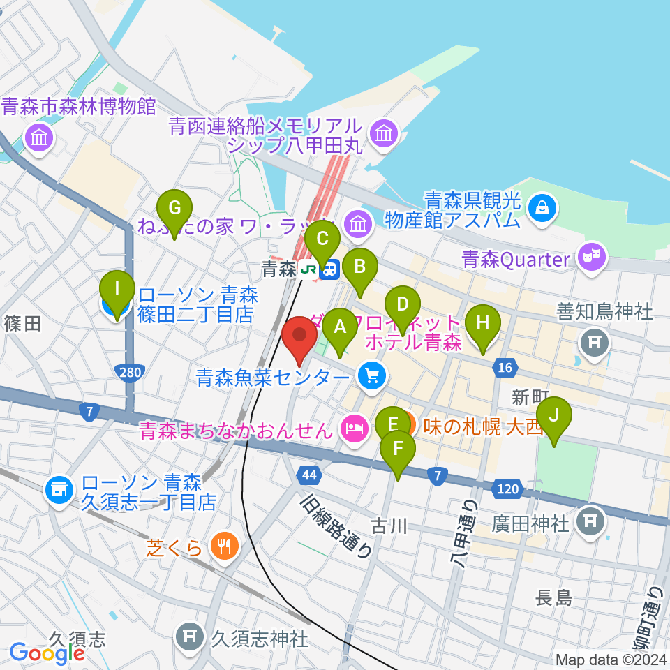 リンクモア平安閣市民ホール周辺のコンビニエンスストア一覧地図