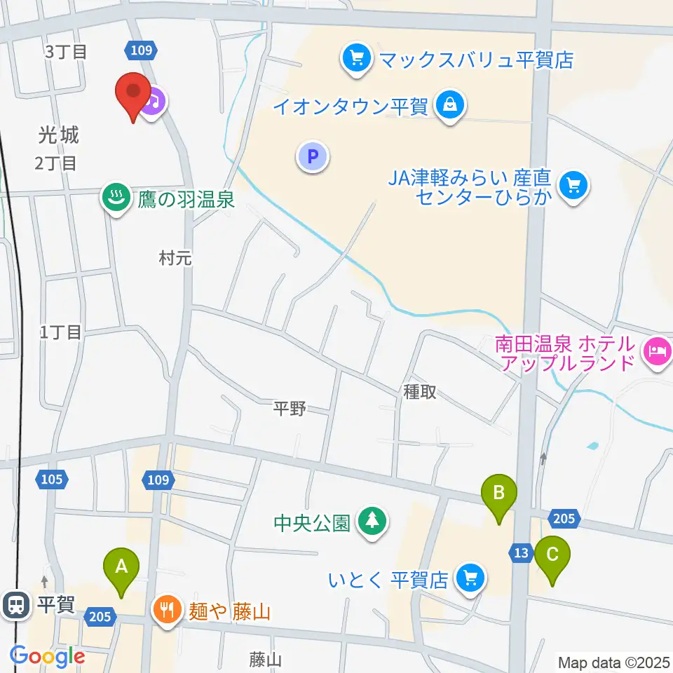 平川市文化センター周辺のコンビニエンスストア一覧地図