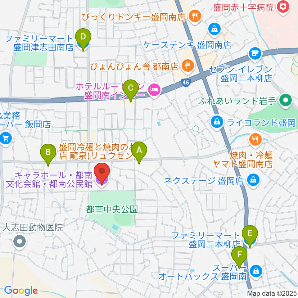 キャラホール周辺のコンビニエンスストア一覧地図