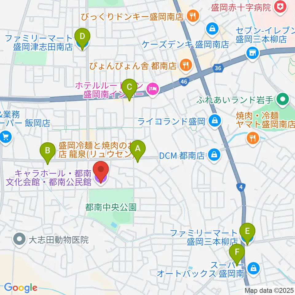 キャラホール周辺のコンビニエンスストア一覧地図
