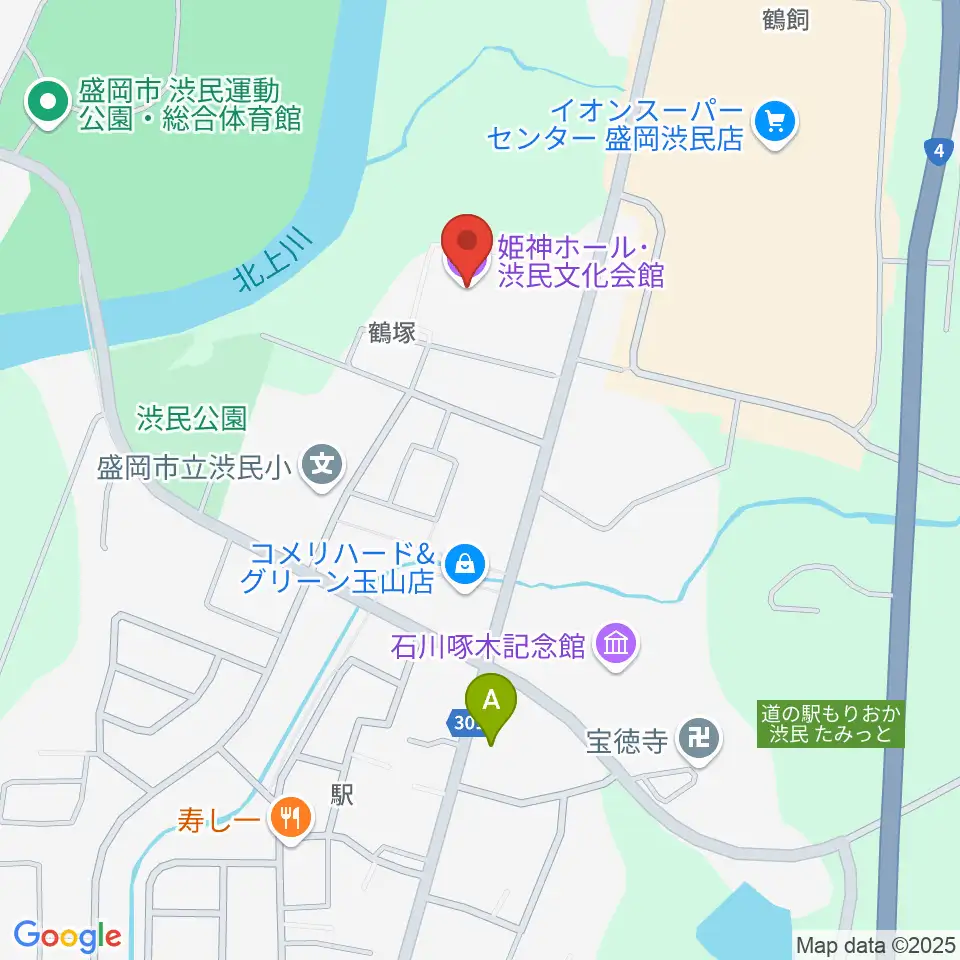 姫神ホール周辺のコンビニエンスストア一覧地図