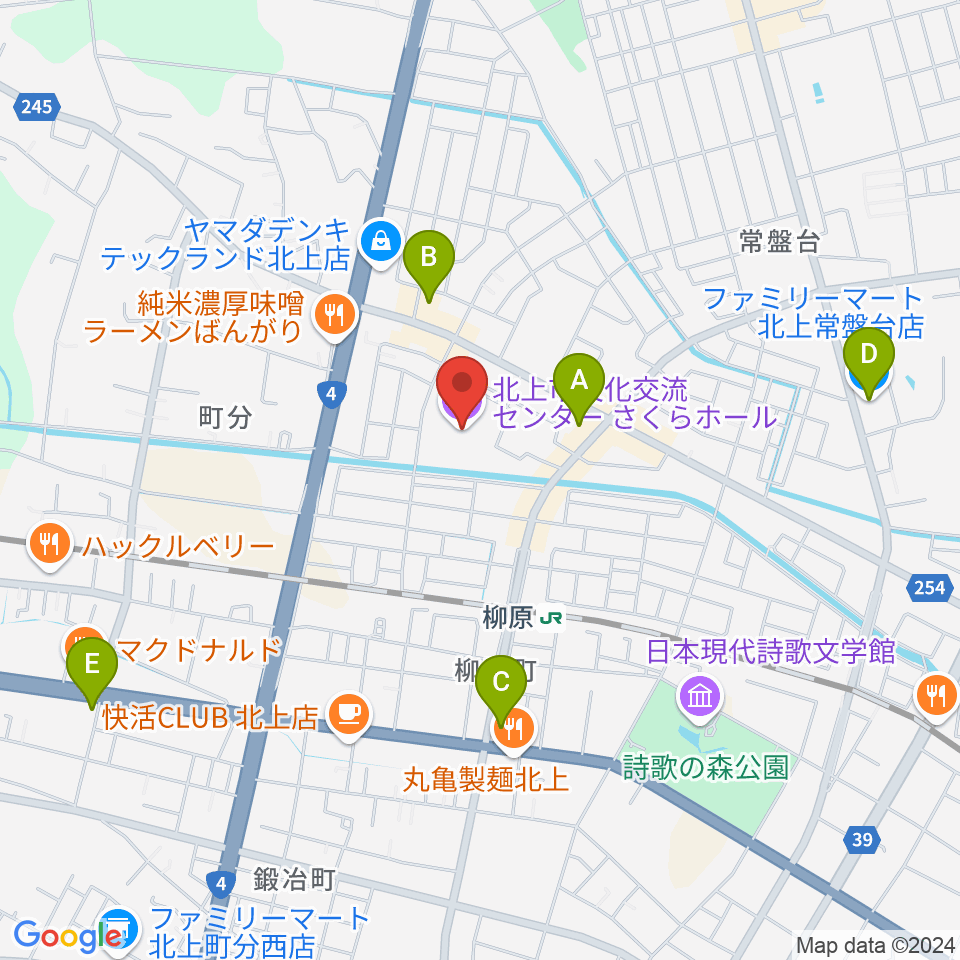 さくらホールfeat.ツガワ周辺のコンビニエンスストア一覧地図