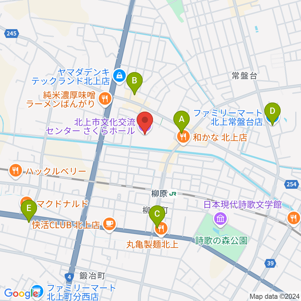 さくらホールfeat.ツガワ周辺のコンビニエンスストア一覧地図