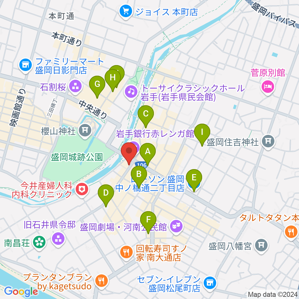 プラザおでって周辺のコンビニエンスストア一覧地図