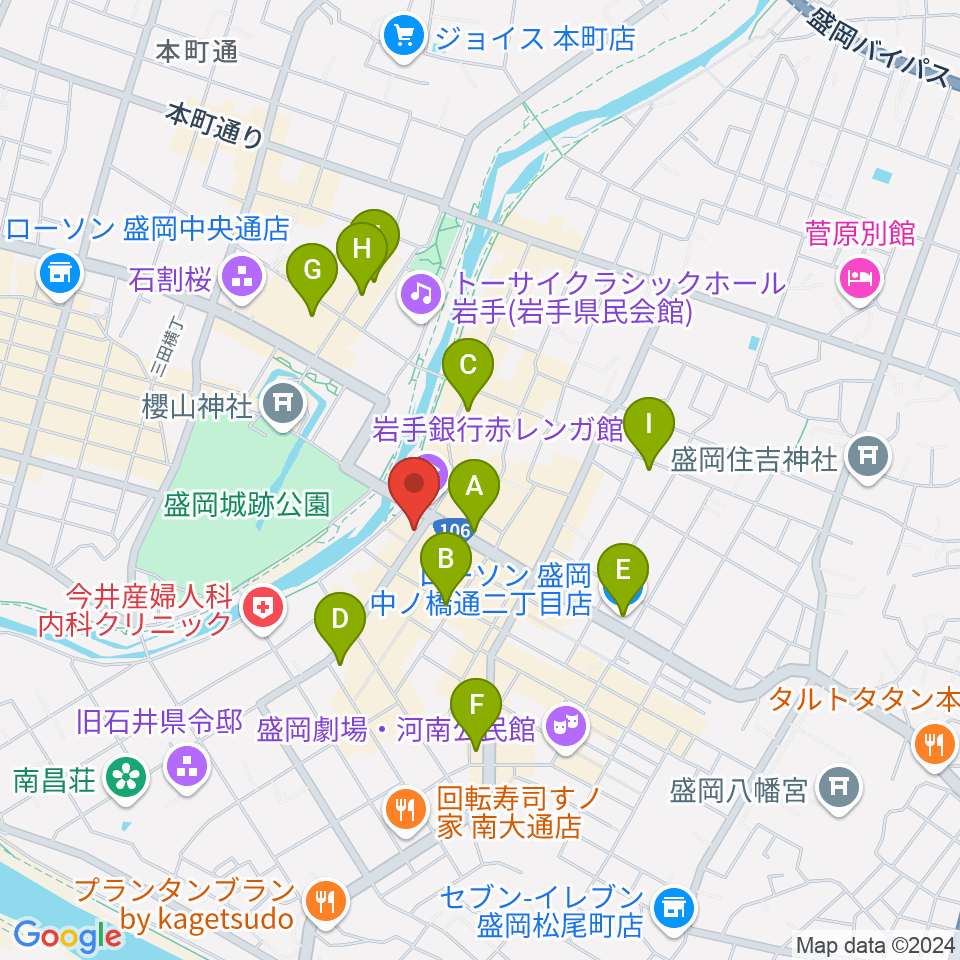 プラザおでって周辺のコンビニエンスストア一覧地図