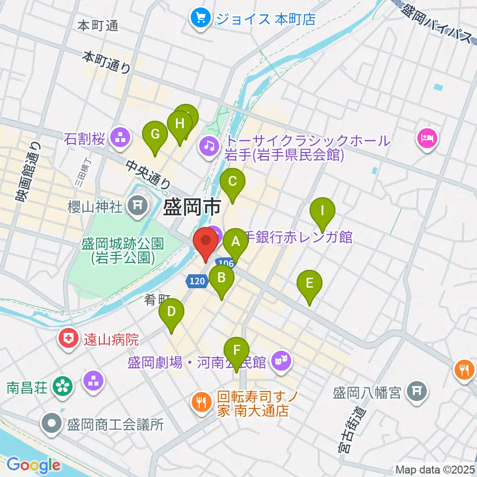 プラザおでって周辺のコンビニエンスストア一覧地図