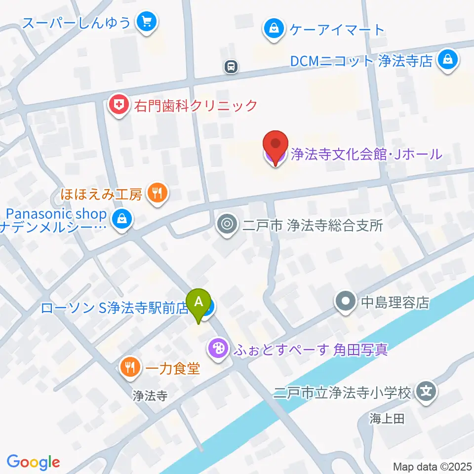 浄法寺文化交流センターＪホール周辺のコンビニエンスストア一覧地図