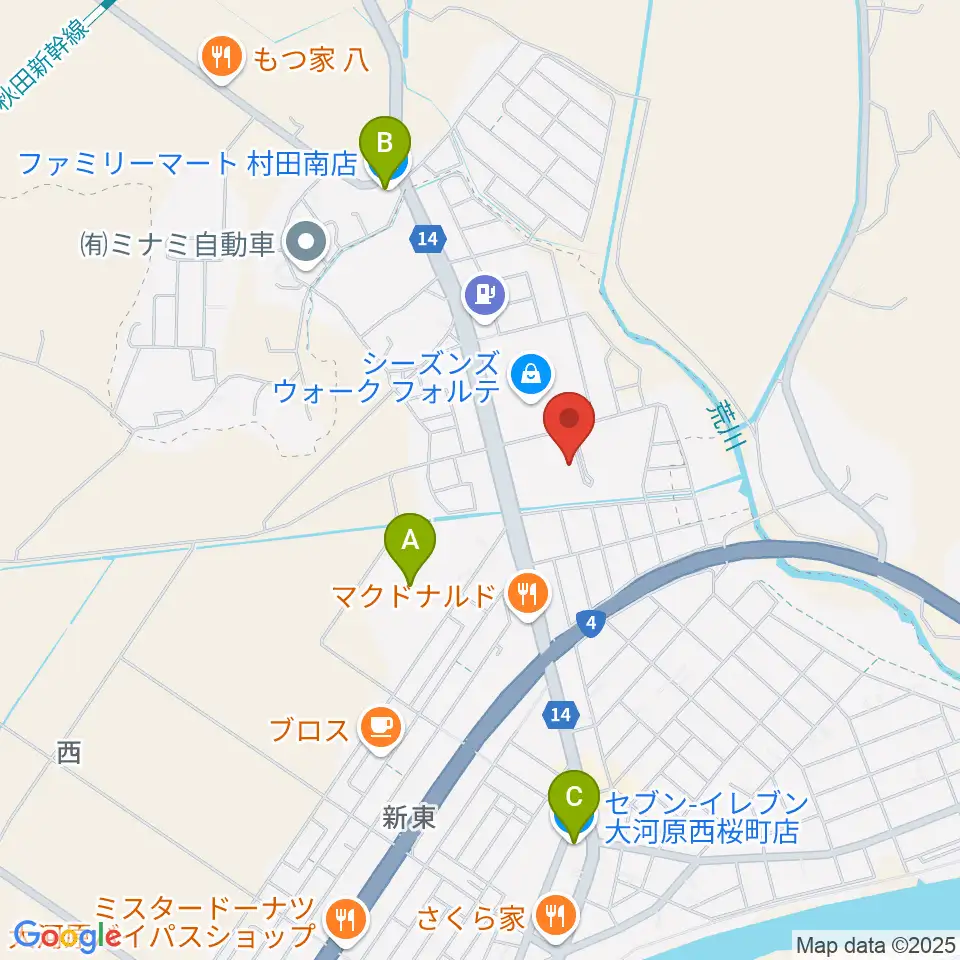 えずこホール仙南芸術文化センター周辺のコンビニエンスストア一覧地図