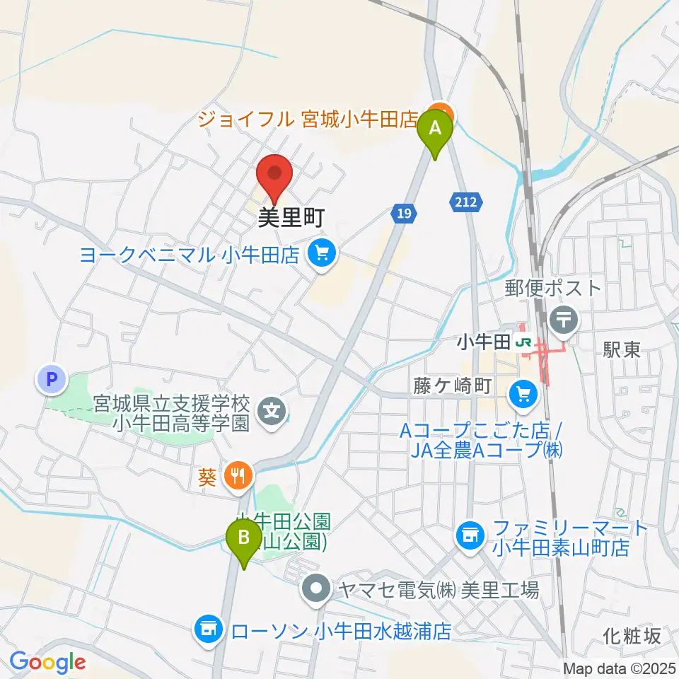美里町文化会館周辺のコンビニエンスストア一覧地図
