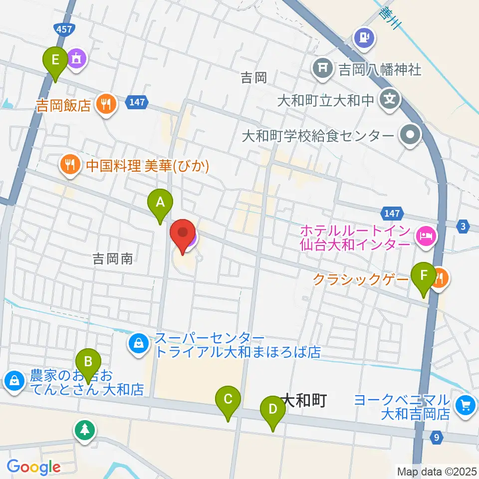 大和町ふれあい文化創造センターまほろばホール周辺のコンビニエンスストア一覧地図
