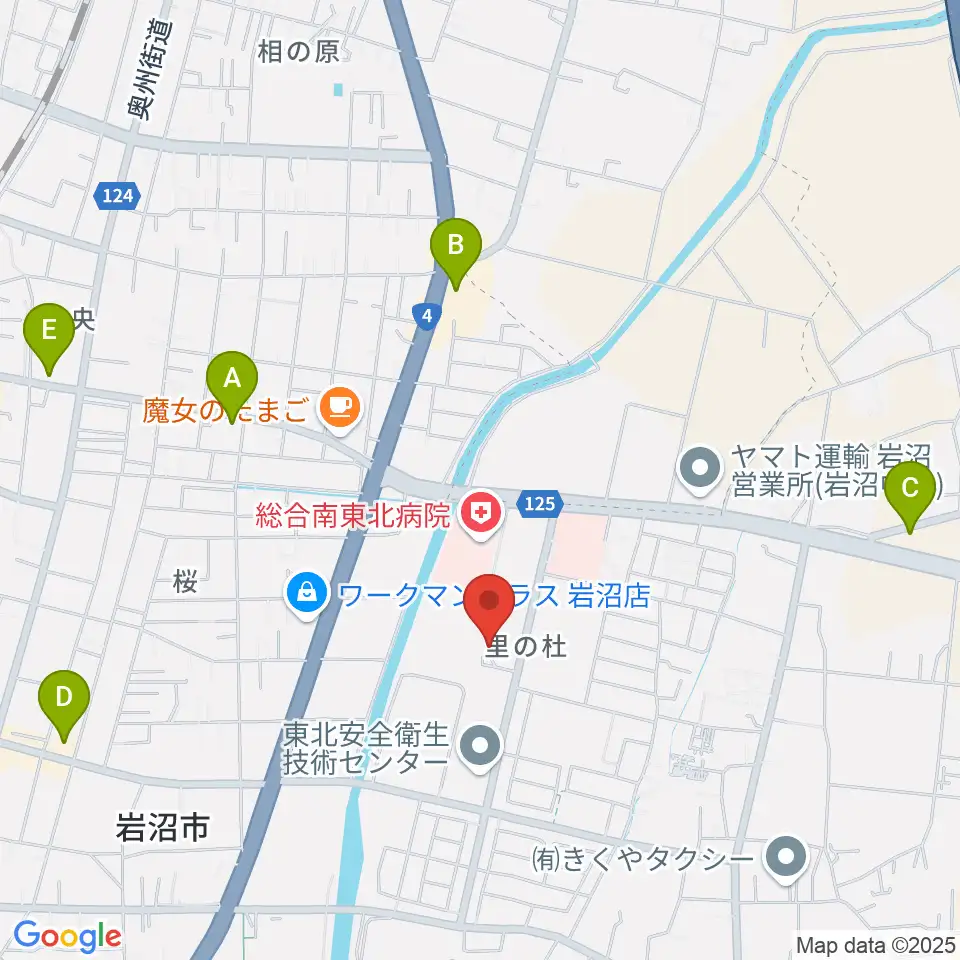 岩沼市民会館周辺のコンビニエンスストア一覧地図