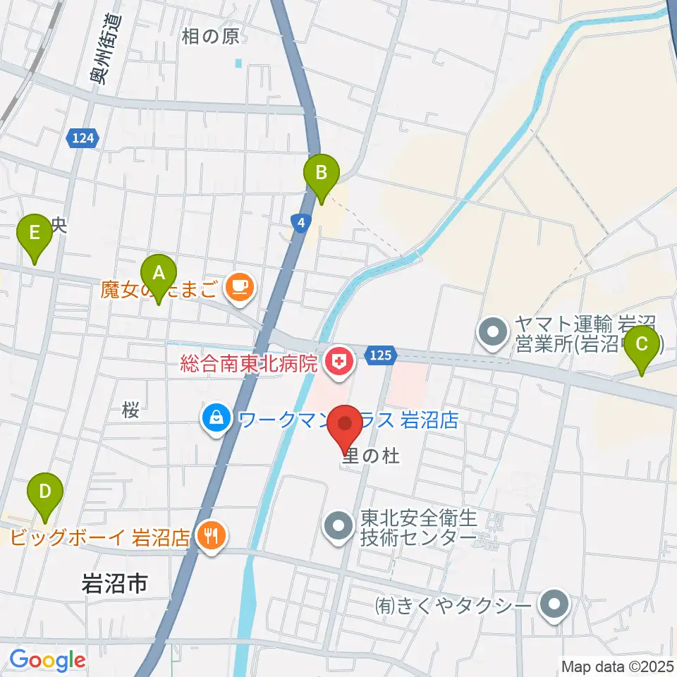 岩沼市民会館周辺のコンビニエンスストア一覧地図