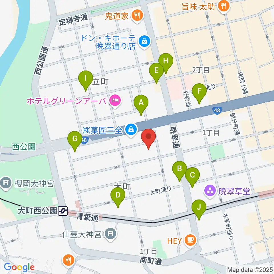 仙台市戦災復興記念館周辺のコンビニエンスストア一覧地図