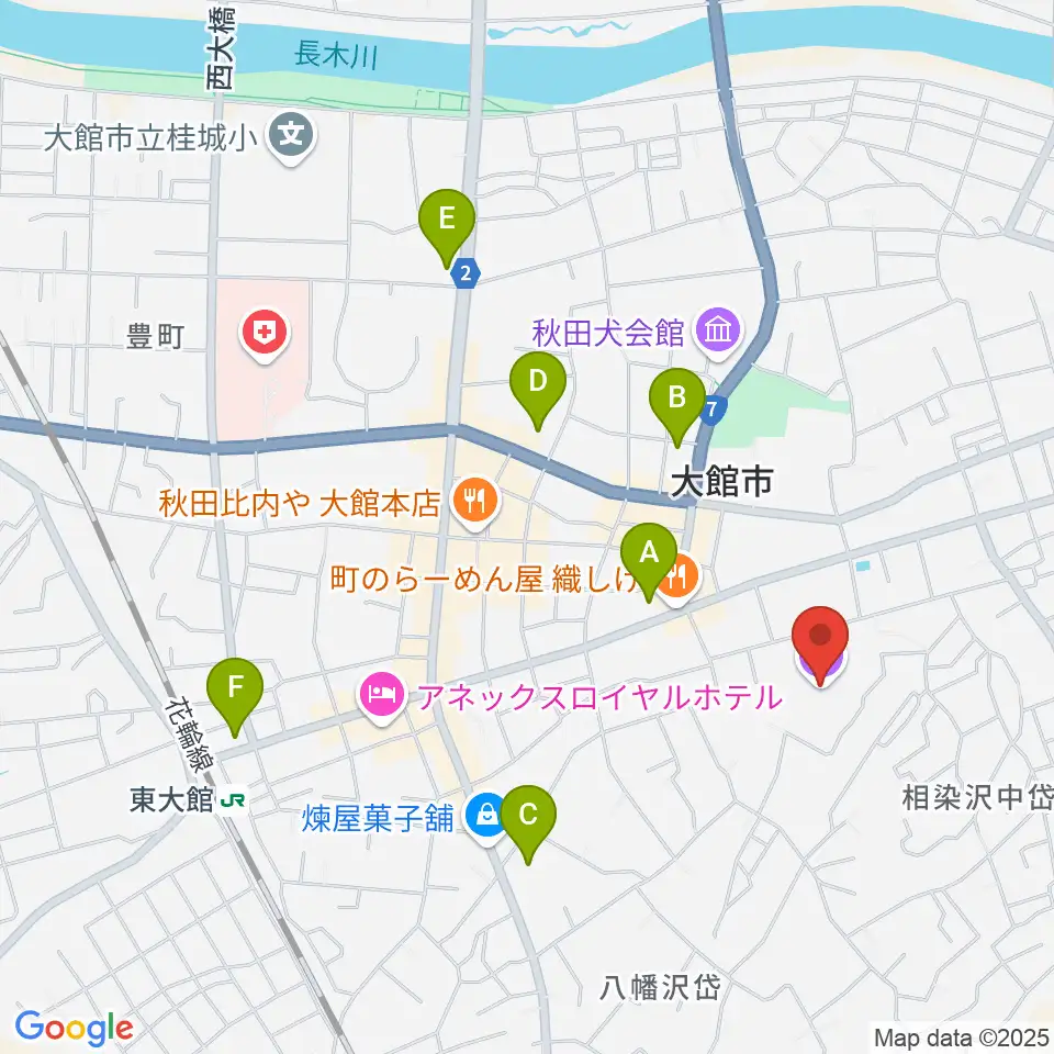 ほくしか鹿鳴ホール周辺のコンビニエンスストア一覧地図