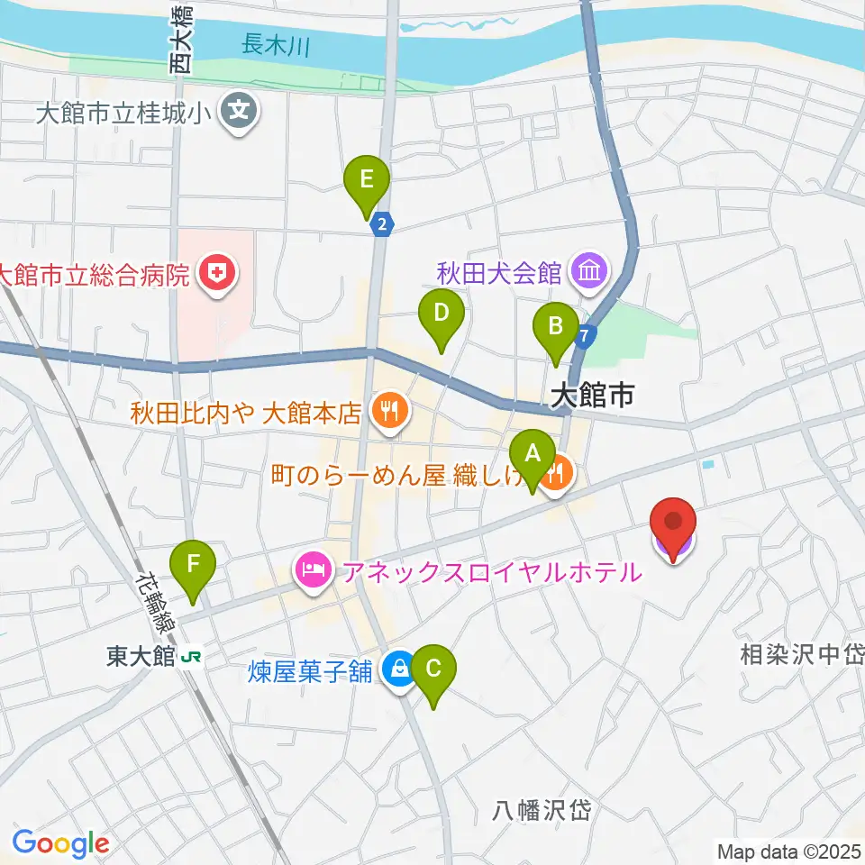 ほくしか鹿鳴ホール周辺のコンビニエンスストア一覧地図