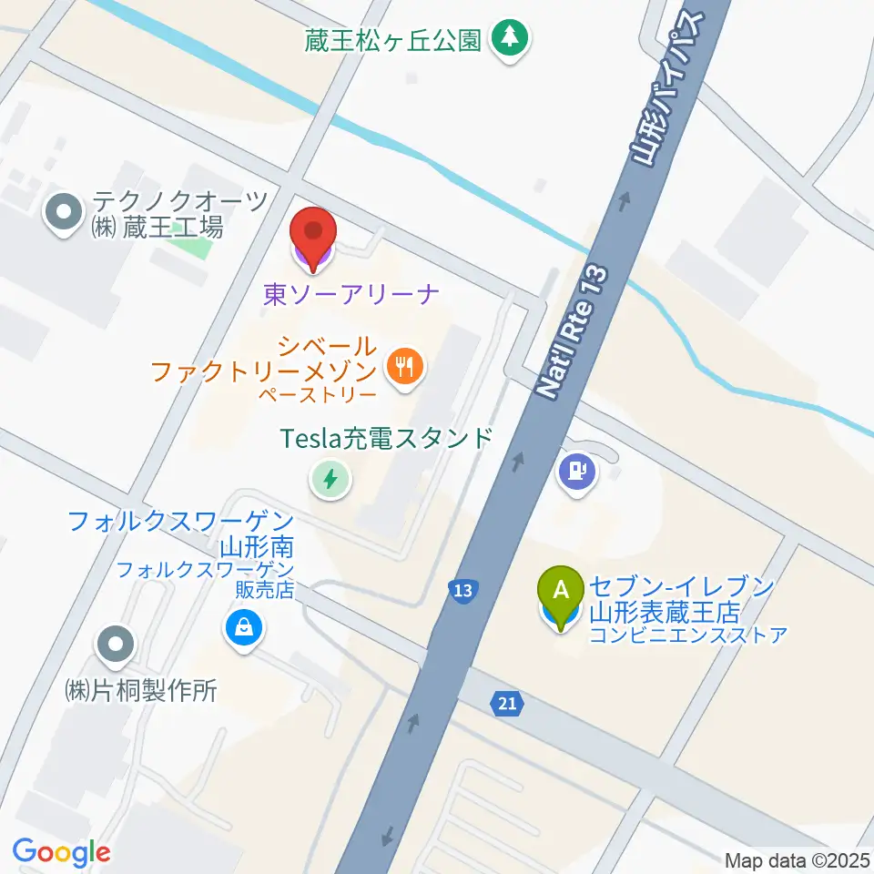 東ソーアリーナ周辺のコンビニエンスストア一覧地図