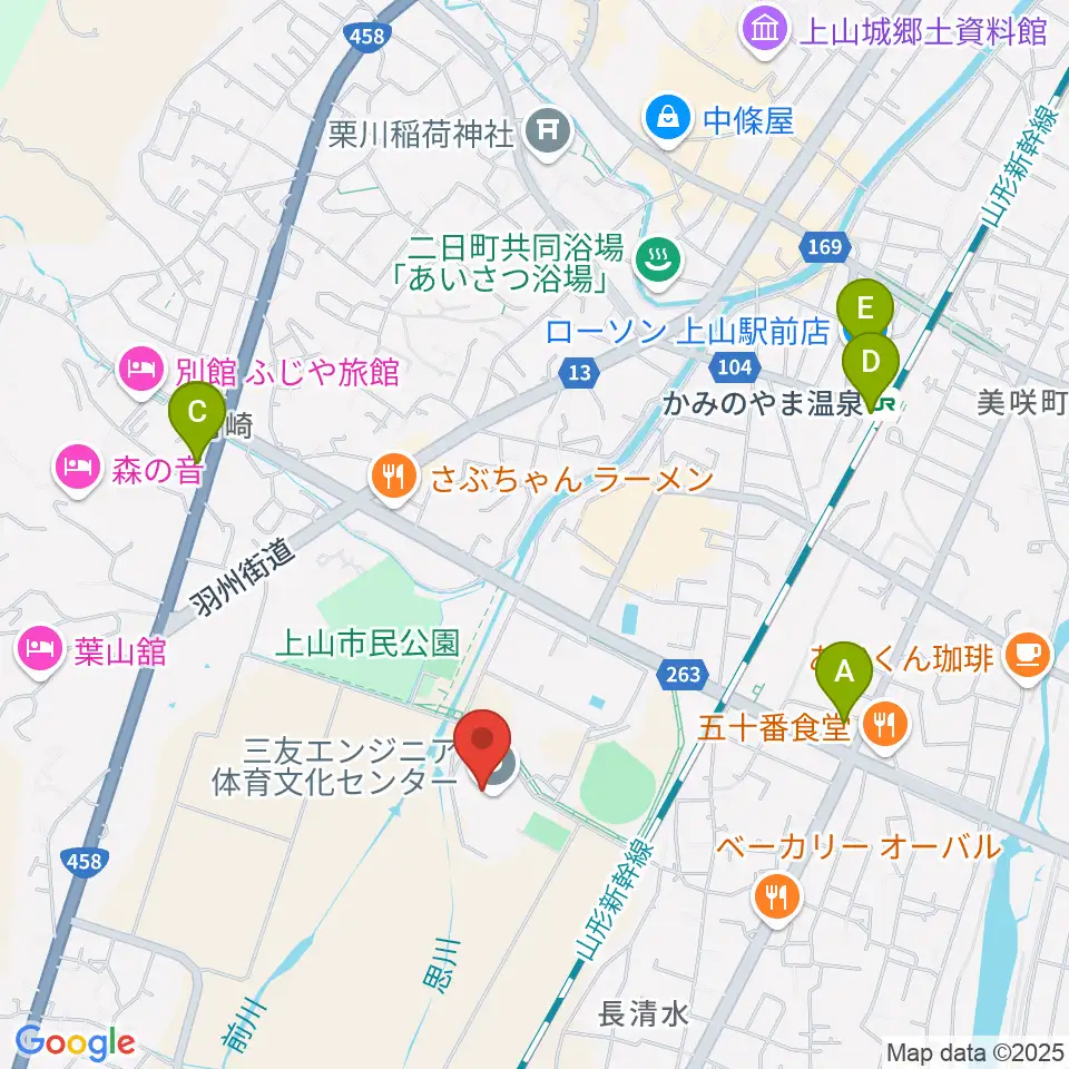 三友エンジニア体育文化センター周辺のコンビニエンスストア一覧地図