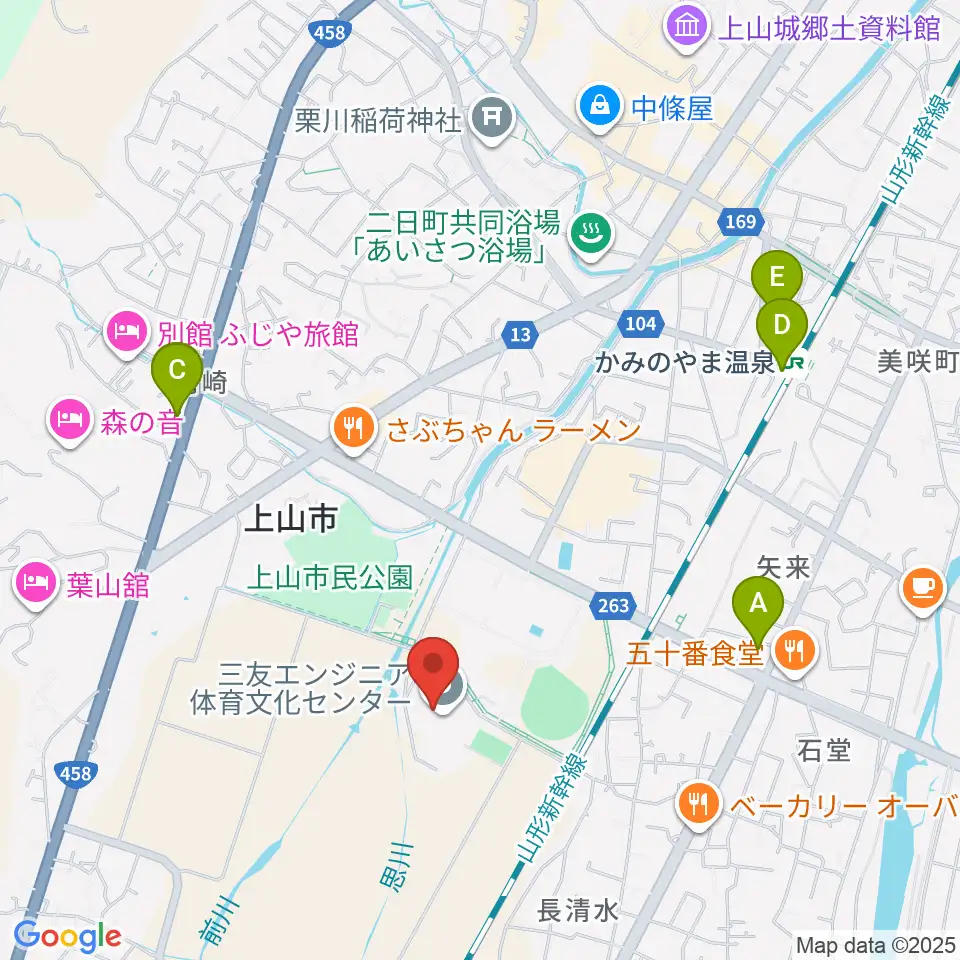 三友エンジニア体育文化センター周辺のコンビニエンスストア一覧地図
