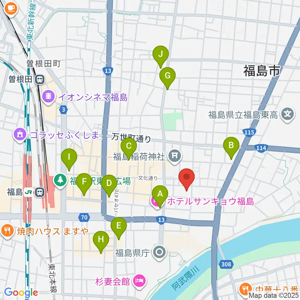 キョウワグループ・テルサホール周辺のコンビニエンスストア一覧地図