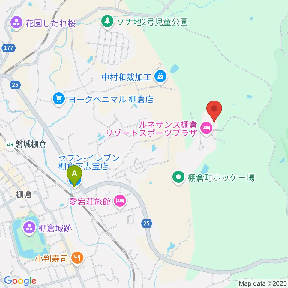 棚倉町文化センター 倉美館周辺のコンビニエンスストア一覧地図