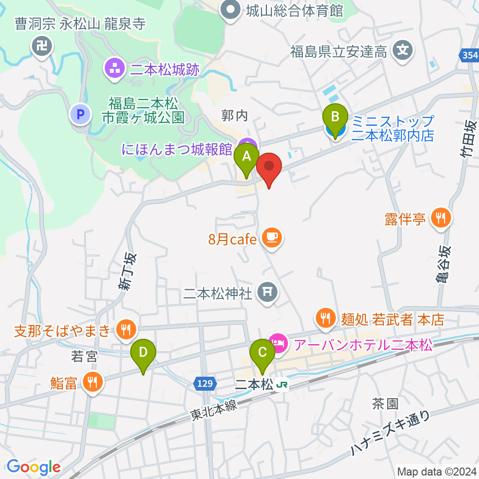 福島県男女共生センター周辺のコンビニエンスストア一覧地図