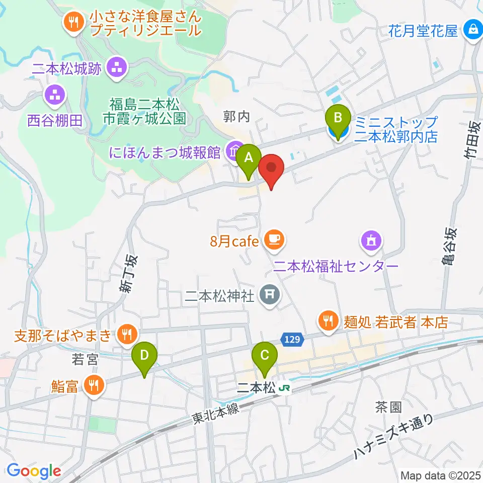 福島県男女共生センター周辺のコンビニエンスストア一覧地図
