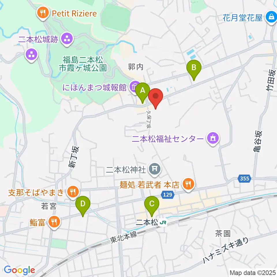 福島県男女共生センター周辺のコンビニエンスストア一覧地図