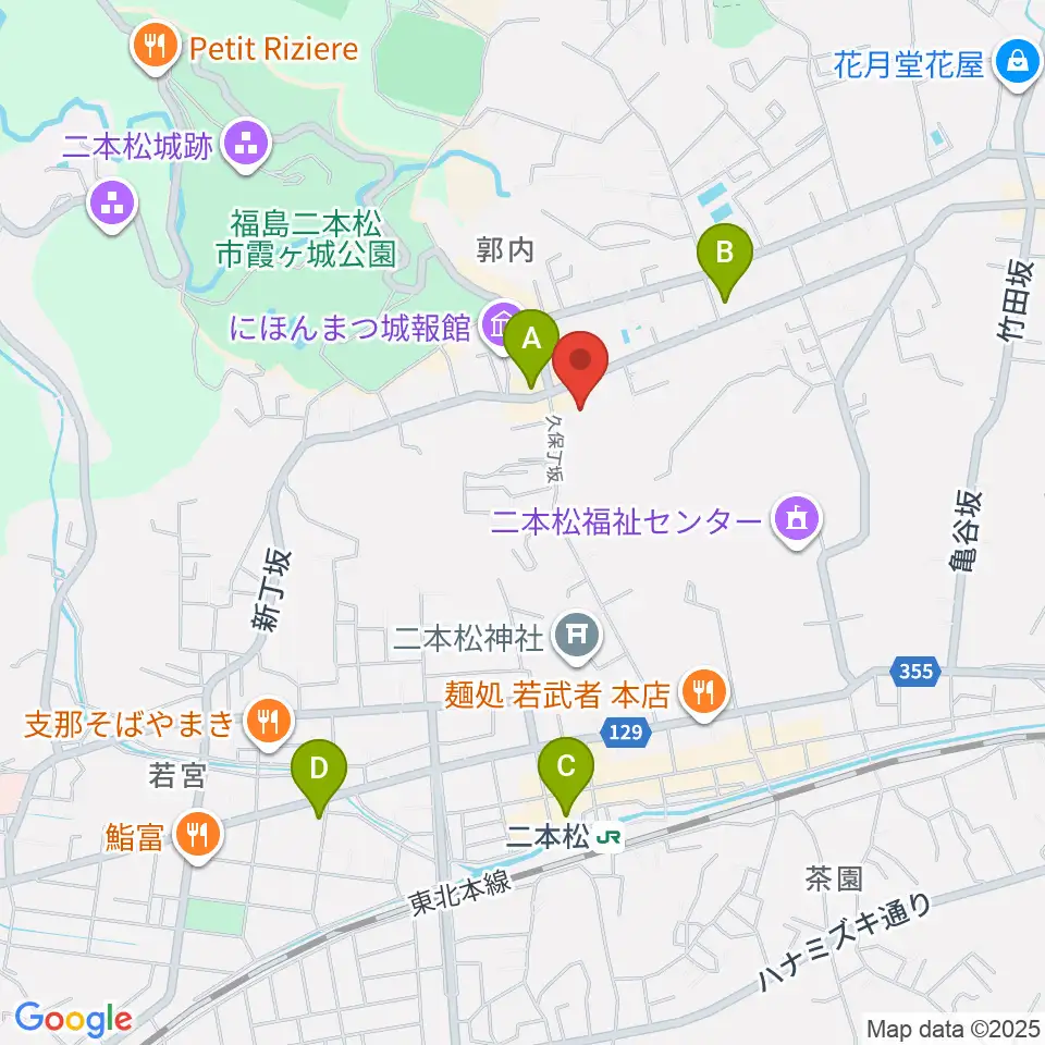 福島県男女共生センター周辺のコンビニエンスストア一覧地図