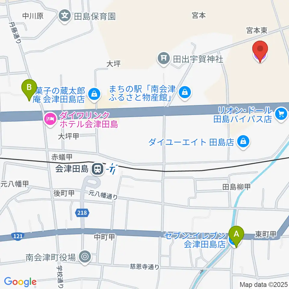 御蔵入交流館周辺のコンビニエンスストア一覧地図