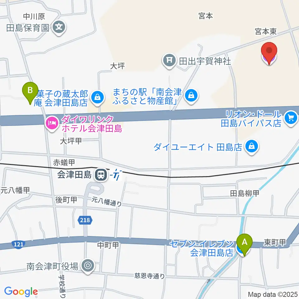 御蔵入交流館周辺のコンビニエンスストア一覧地図