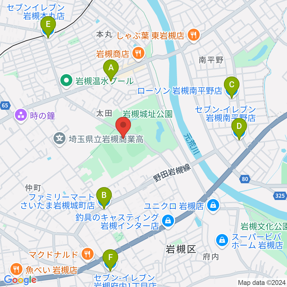 さいたま市民会館いわつき周辺のコンビニエンスストア一覧地図