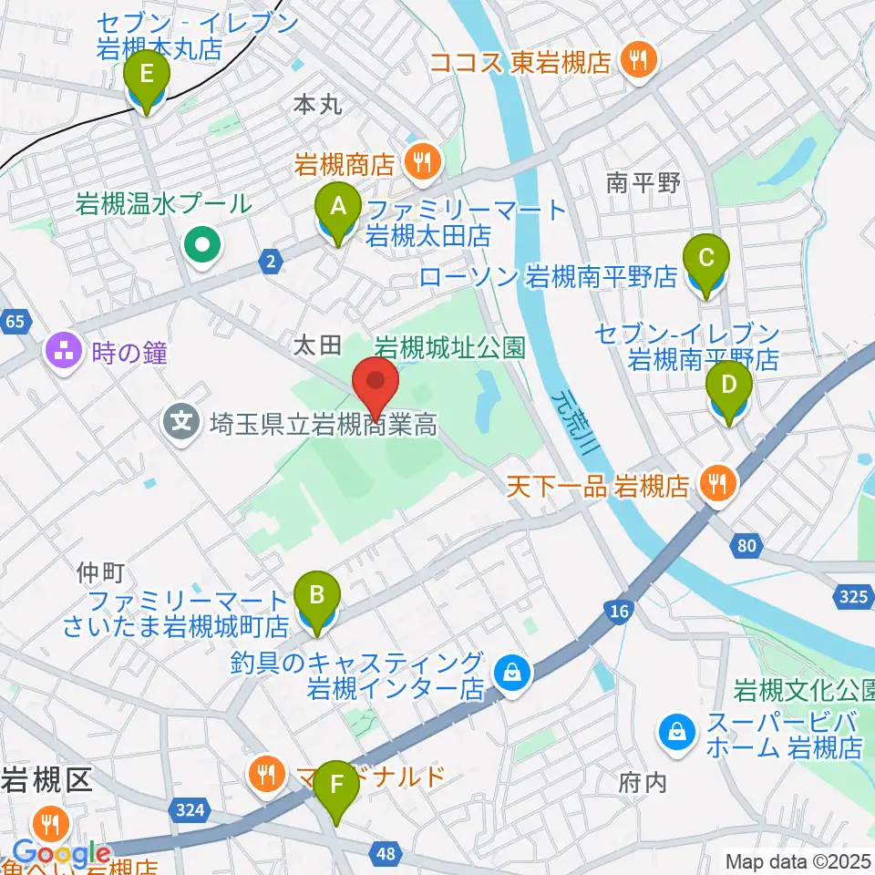 さいたま市民会館いわつき周辺のコンビニエンスストア一覧地図