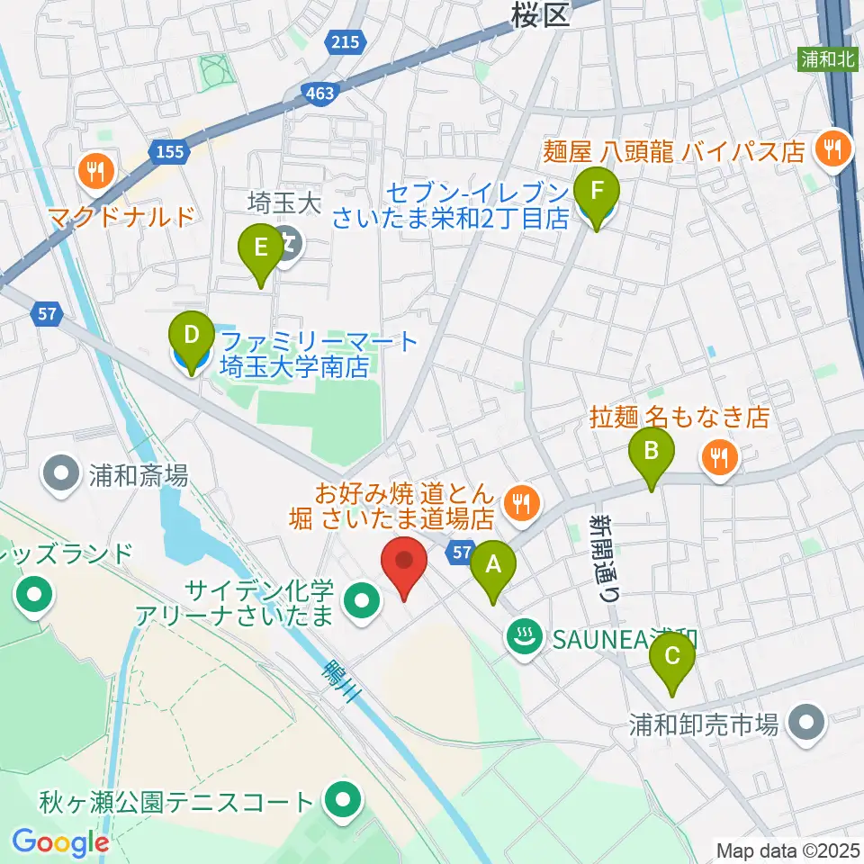 プラザウエスト周辺のコンビニエンスストア一覧地図