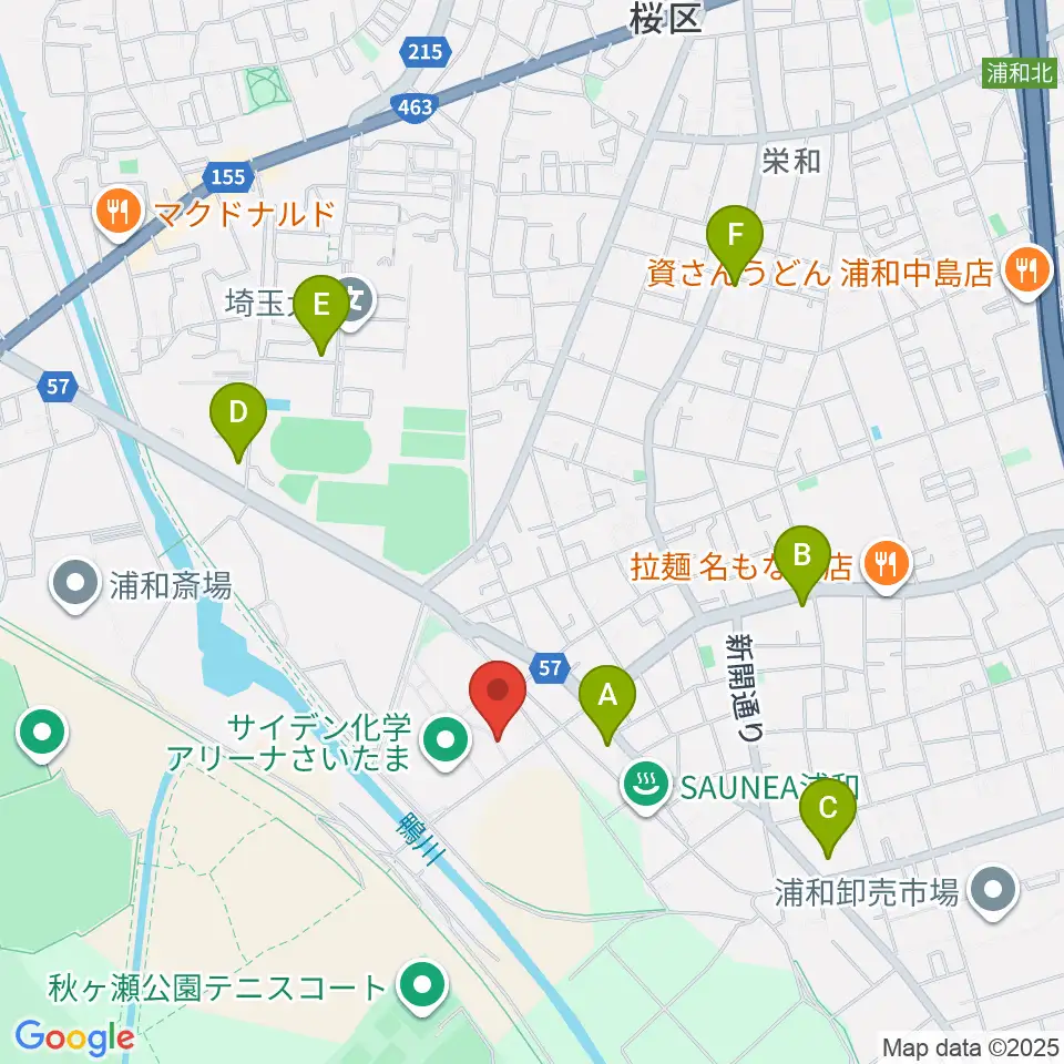 プラザウエスト周辺のコンビニエンスストア一覧地図