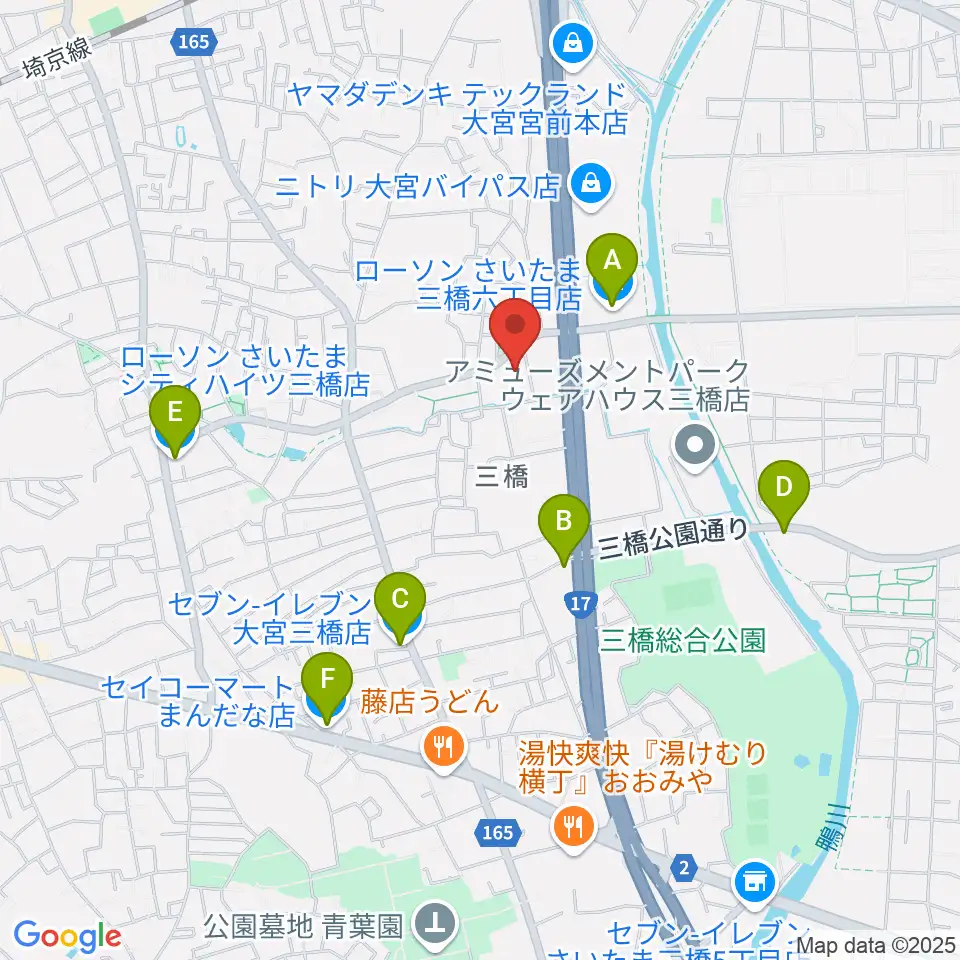 さいたま市西部文化センター周辺のコンビニエンスストア一覧地図