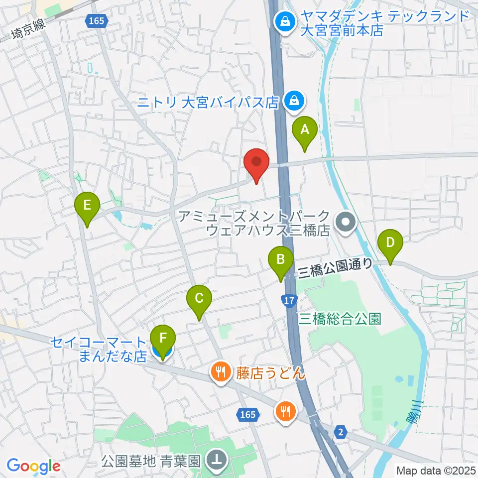 さいたま市西部文化センター周辺のコンビニエンスストア一覧地図