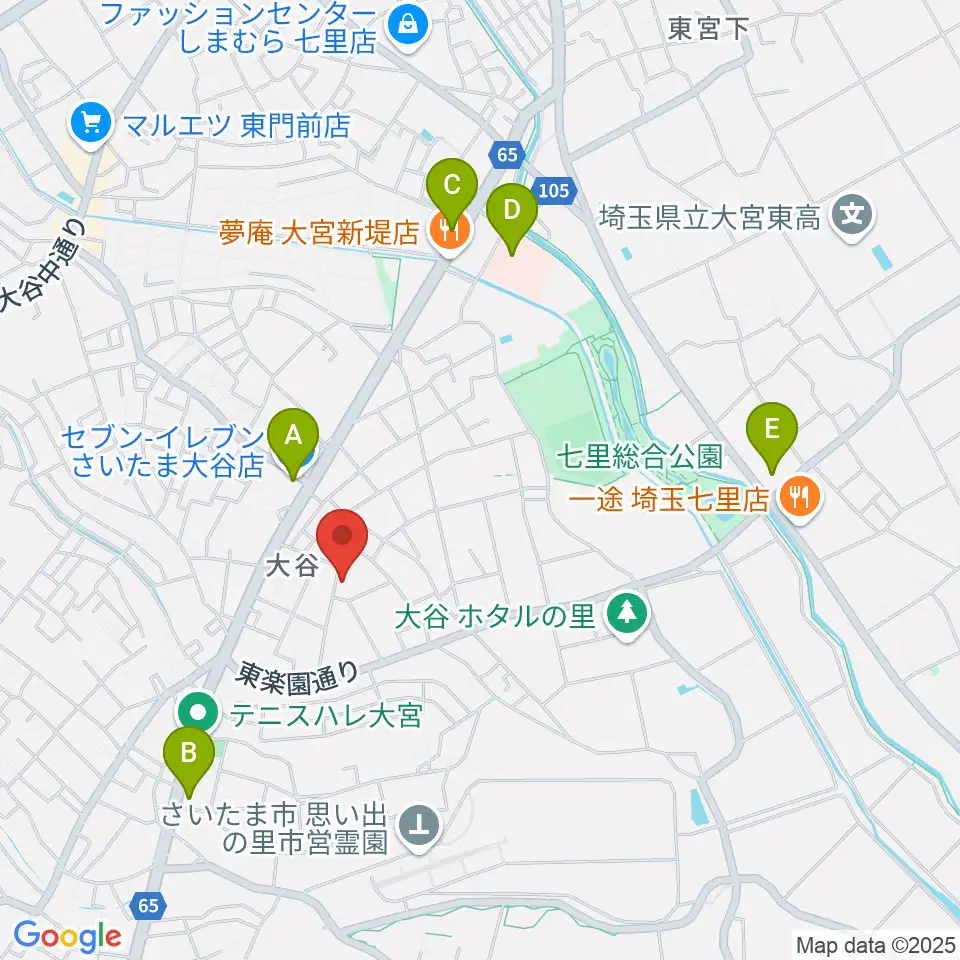 七里コミュニティセンター周辺のコンビニエンスストア一覧地図