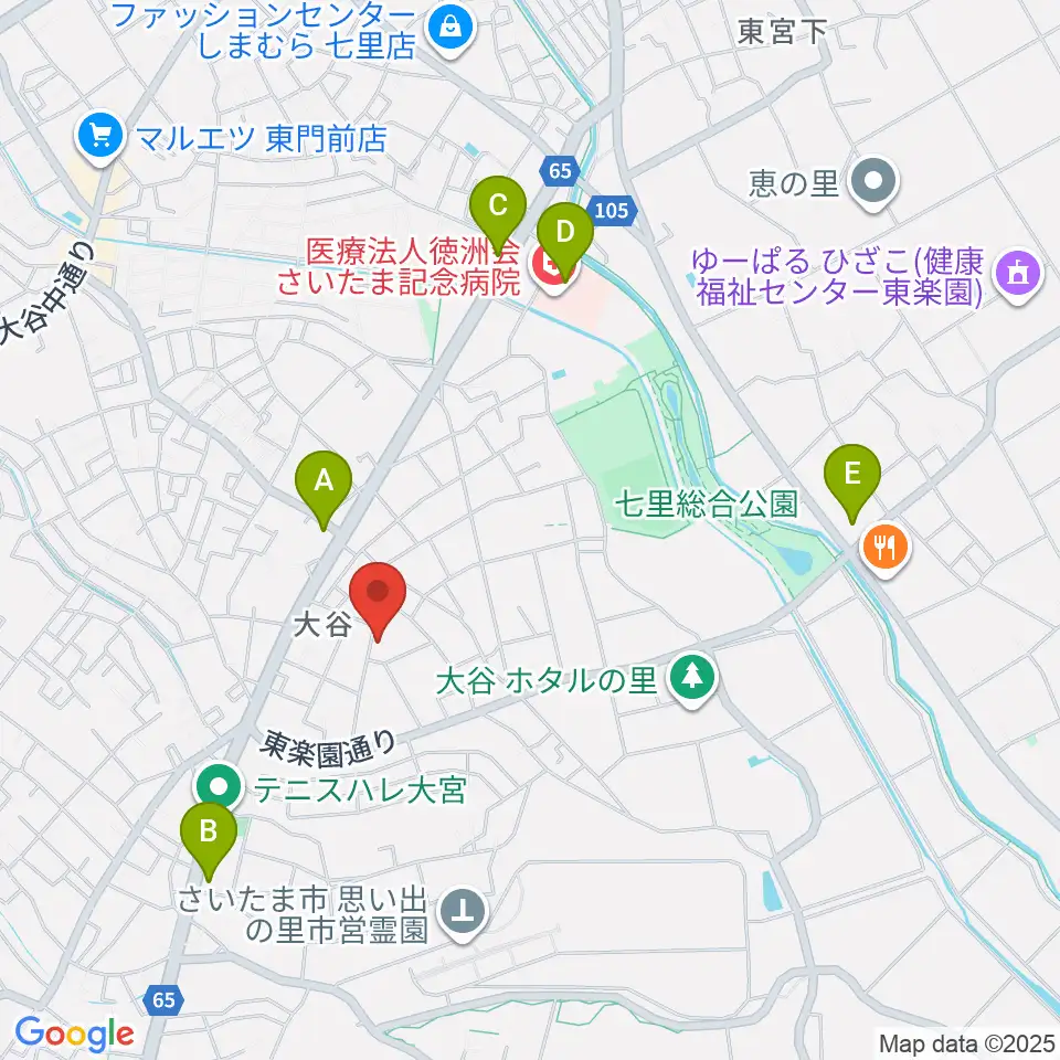 七里コミュニティセンター周辺のコンビニエンスストア一覧地図