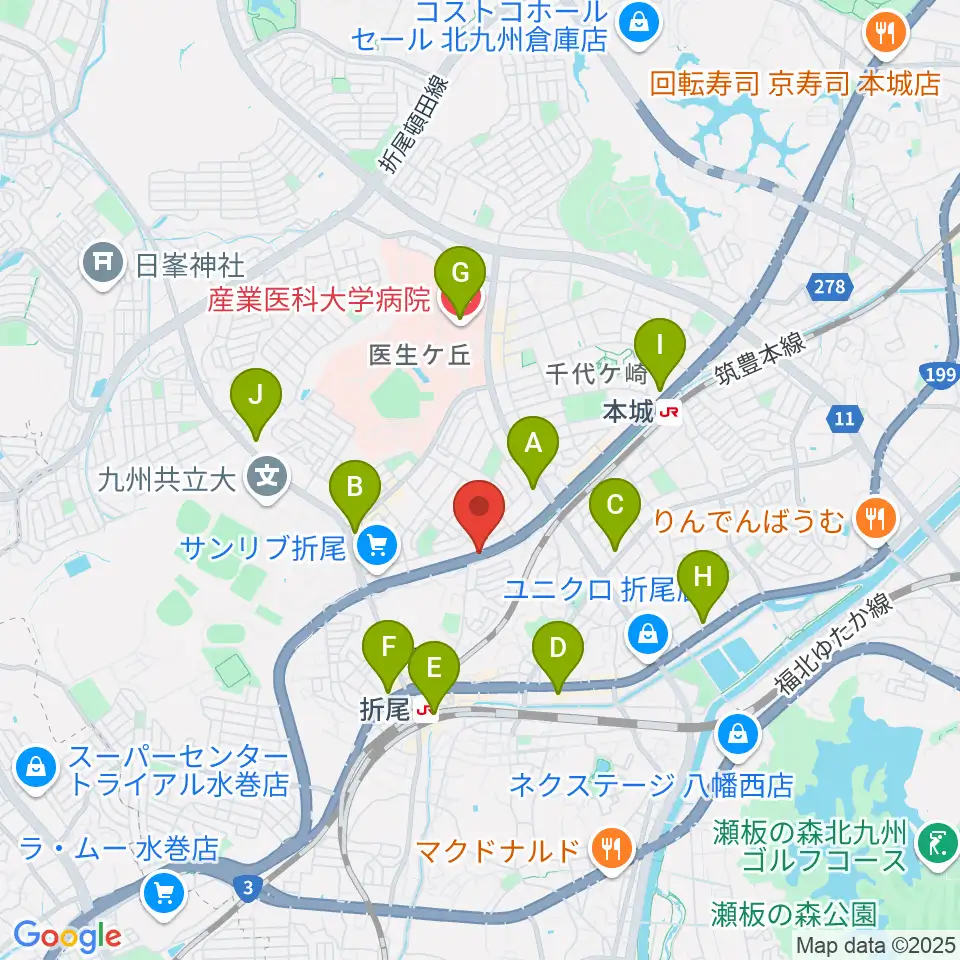 スタジオバンブー周辺のコンビニエンスストア一覧地図