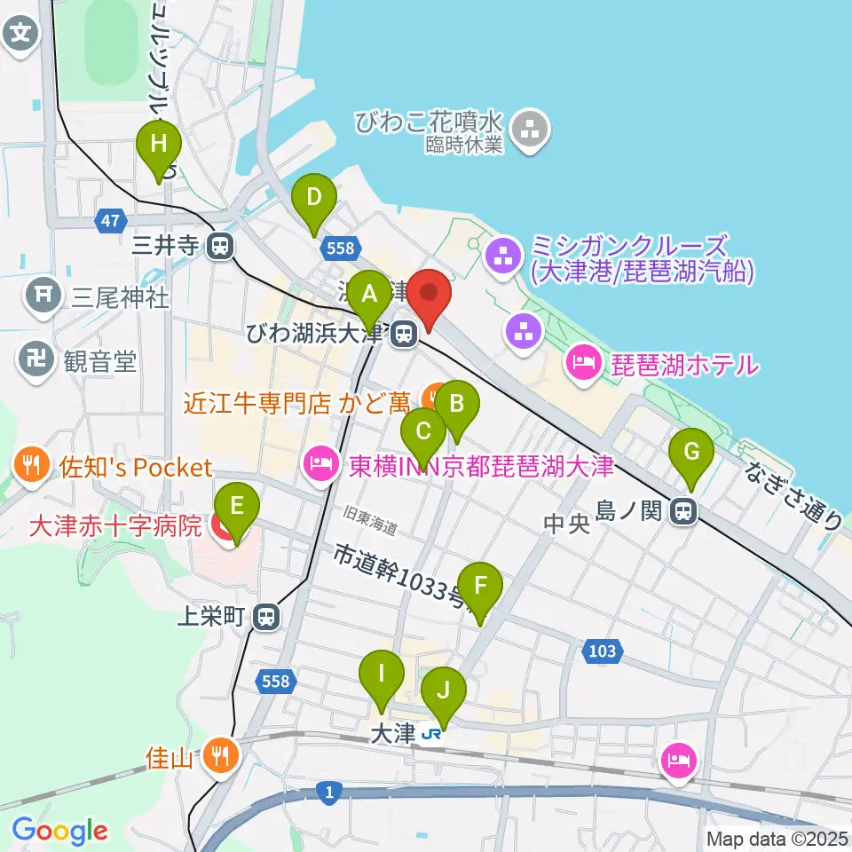 スカイプラザ浜大津周辺のコンビニエンスストア一覧地図