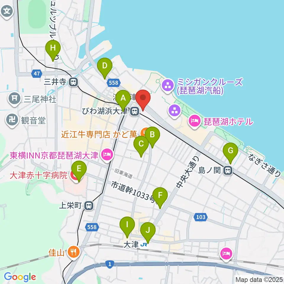 スカイプラザ浜大津周辺のコンビニエンスストア一覧地図