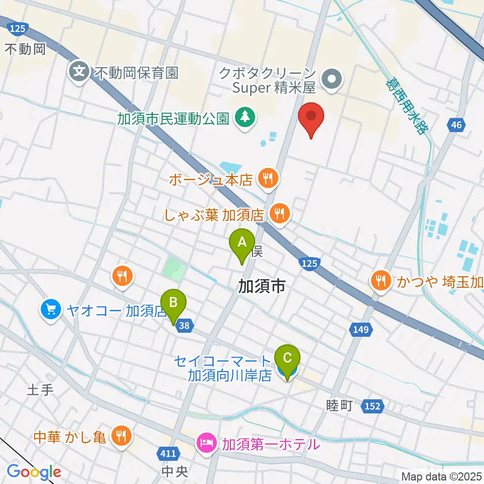 パストラルかぞ周辺のコンビニエンスストア一覧地図