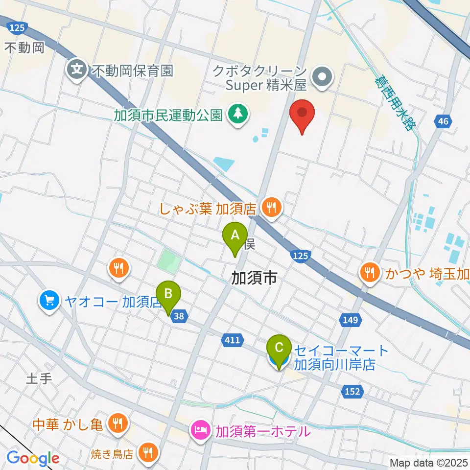 パストラルかぞ周辺のコンビニエンスストア一覧地図