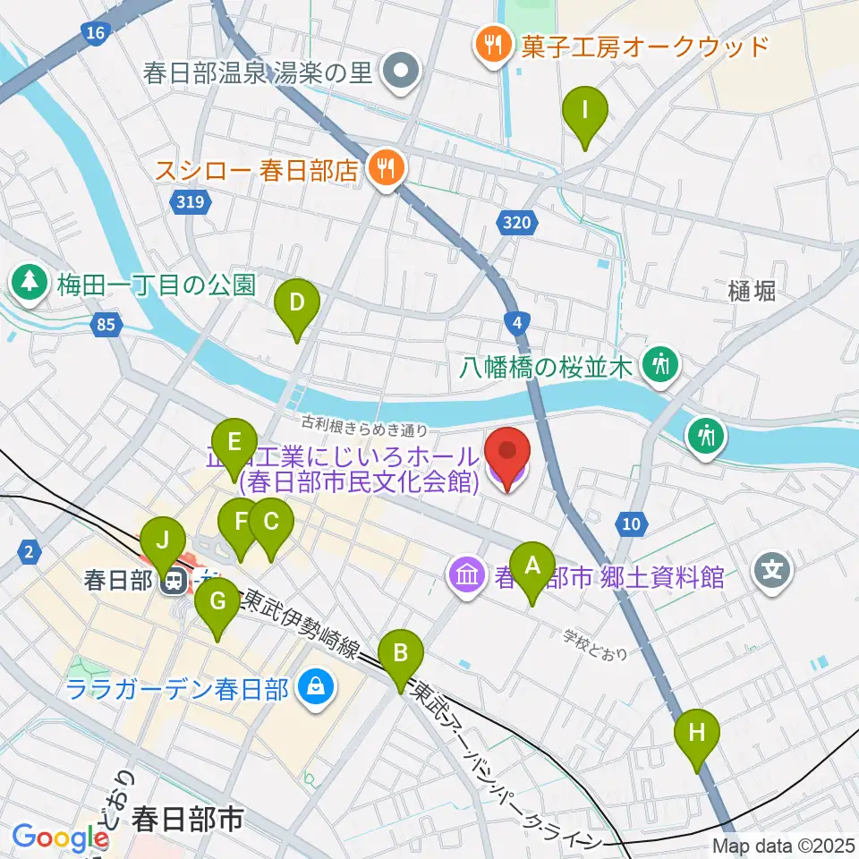 正和工業にじいろホール周辺のコンビニエンスストア一覧地図