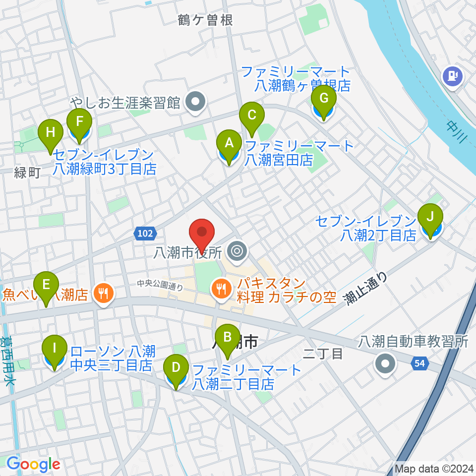 八潮メセナ周辺のコンビニエンスストア一覧地図