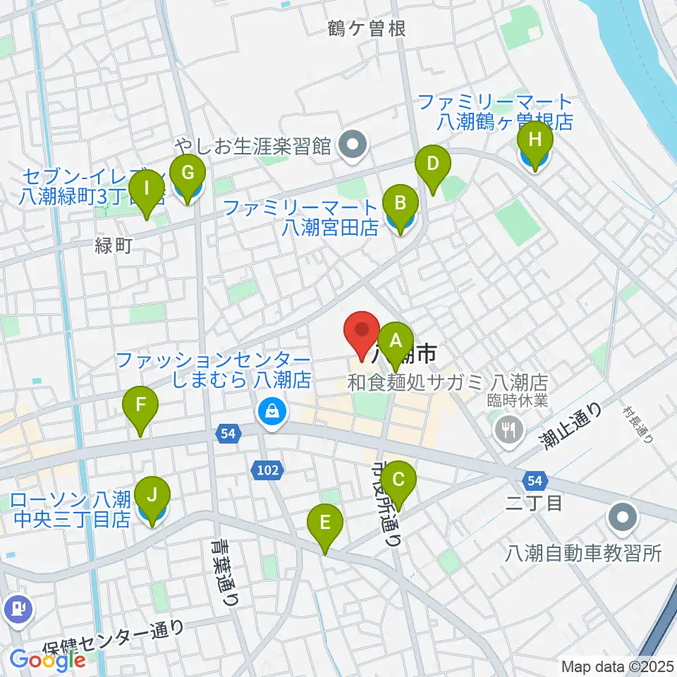 八潮メセナ周辺のコンビニエンスストア一覧地図