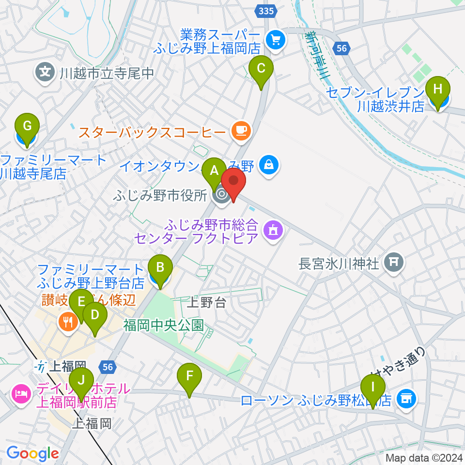 ふじみ野ステラ・イースト周辺のコンビニエンスストア一覧地図