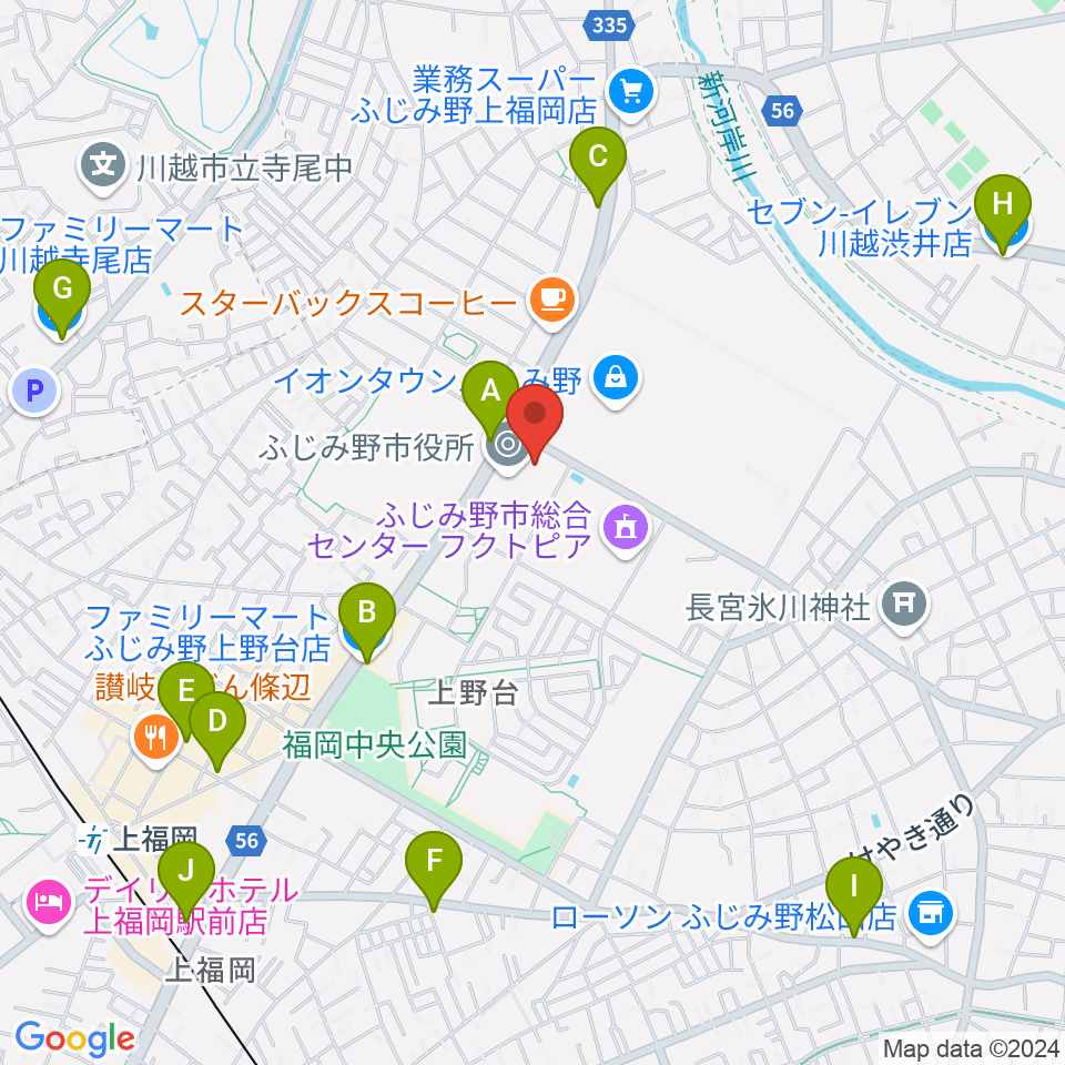 ふじみ野ステラ・イースト周辺のコンビニエンスストア一覧地図